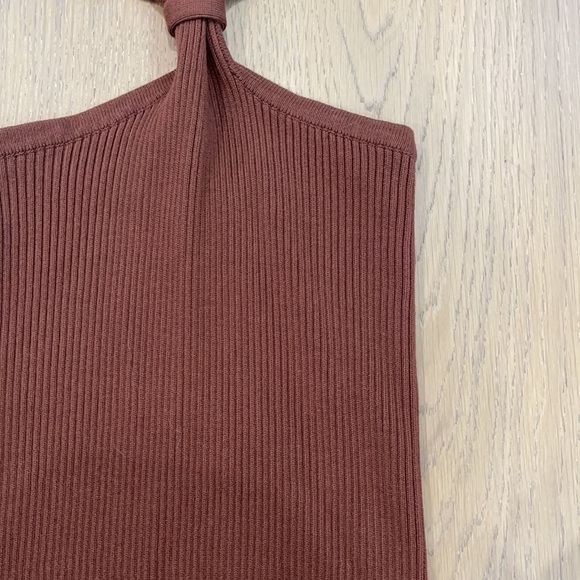 Ribbed Cut Out Halter Dress - Picture 3 of 5